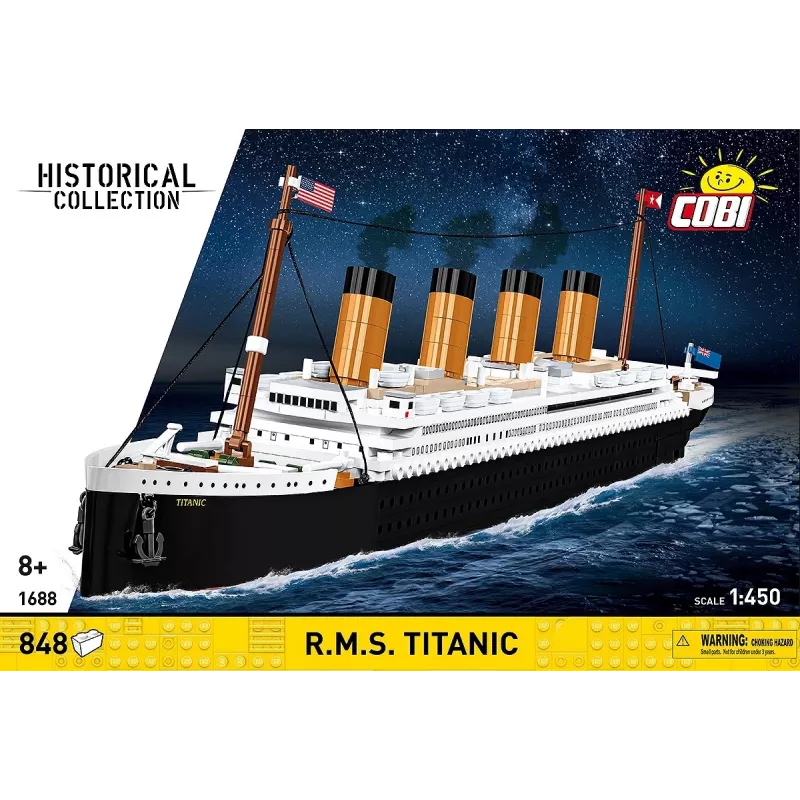 Zestaw konstrukcyjny Cobi R.M.S. Titanic model do złożenia, 848 elementów, kolekcjonerski model statku