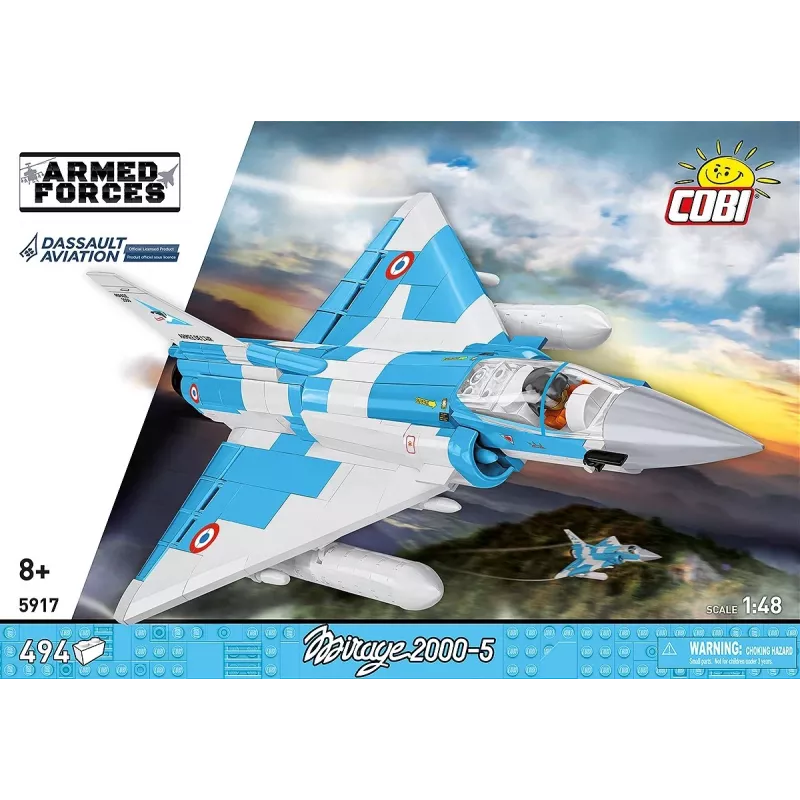 Cobi Mirage 2000-5F zestaw klocków konstrukcyjnych, seria Siły Zbrojne, 495 elementów, skala 1:48