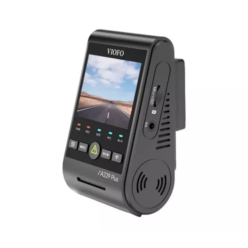 Kamera samochodowa VIOFO A229 PLUS 1CH-G GPS — 1‑kanałowa, 2560×1440, GPS, Wi‑Fi, wyświetlacz 2,4 cala, MicroSD do 512 GB