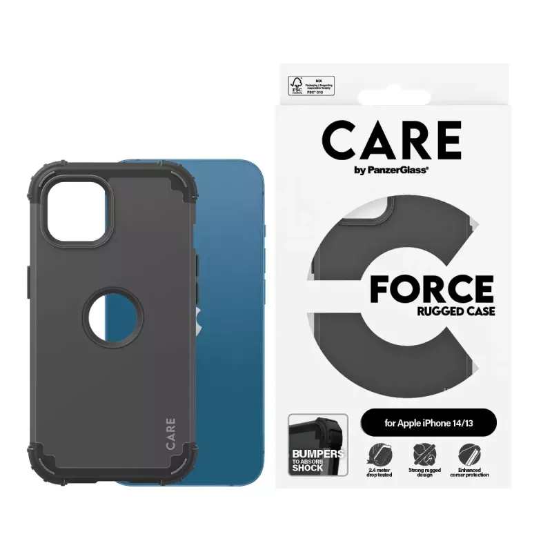 Pokrowiec PanzerGlass CARE by modne etui Czarny FORCE iPhone 14 13