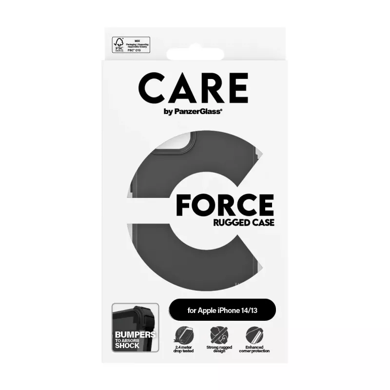 Pokrowiec PanzerGlass CARE by modne etui Czarny FORCE iPhone 14 13