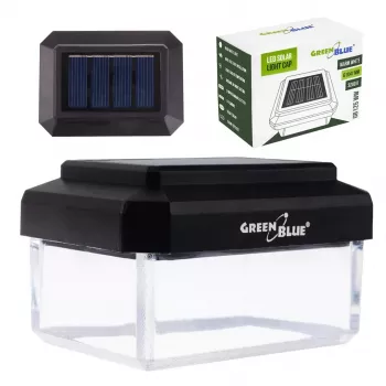 Lampa słupowa solarna LED GreenBlue, 60x40mm, czasza w kształcie koperty, 3200K, GB125 WW