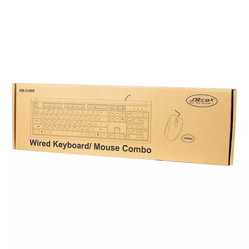 Klawiatura Inter-Tech KM-3149R z myszą w zestawie, domowa, USB, QWERTY
