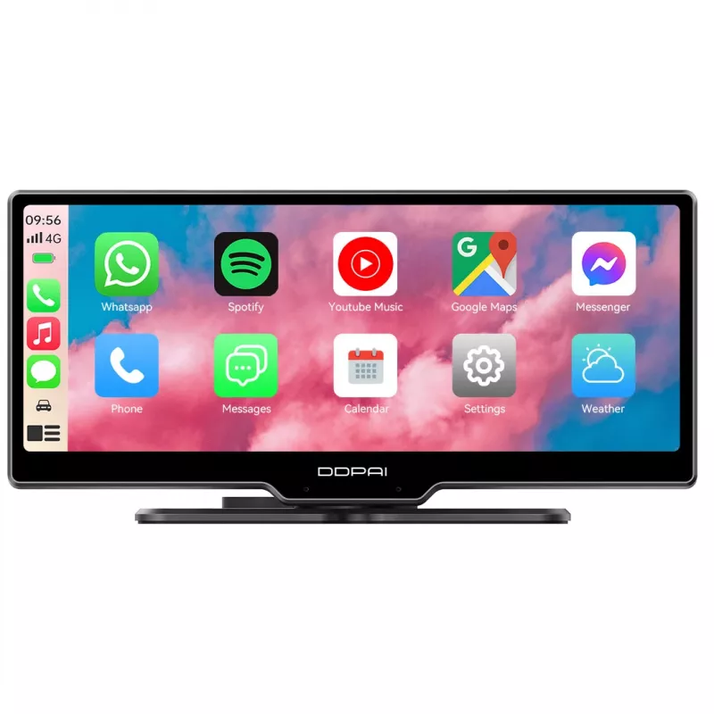 Kamera samochodowa 70mai DDPAI M5S z 8,9-calowym ekranem dotykowym, przednią kamerą 1440p, Bluetooth 5.0, Wi‑Fi 5 GHz