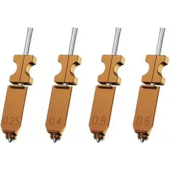 Zestaw dysz montażowych Flashforge AD5X do drukarki 3D — dysze 0,25–0,8 mm