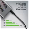 Zewnętrzna obudowa AXAGON EEM2-20GD USB-C 20 Gb/s na dwa dyski M.2 NVMe z sprzętowym klonowaniem