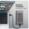 Zewnętrzna obudowa AXAGON EEM2-20GD USB-C 20 Gb/s na dwa dyski M.2 NVMe z sprzętowym klonowaniem