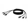 Kabel KVM Belkin F1DN1CCBL — HDMI do USB A/B z audio, porty USB dla klawiatury i myszy, 3 m