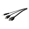 Kabel KVM Belkin F1DN1CCBL — HDMI do USB A/B z audio, porty USB dla klawiatury i myszy, 3 m
