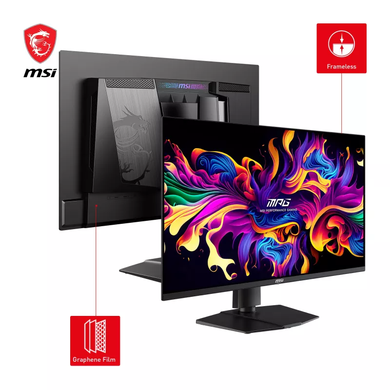 MSI MPG 271QRXDE QD-OLED monitor komputerowy 67,3 cm (26,5 cala) 2560 x 1440 pikseli Wide Quad HD Czarny