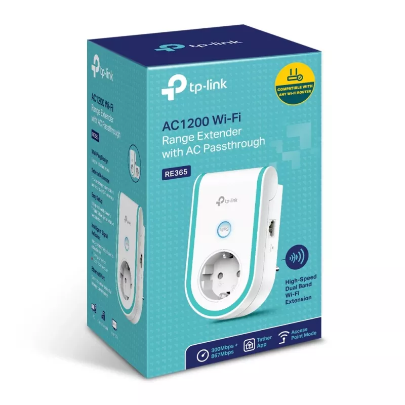 Wzmacniacz sieci TP-Link RE365 Biały 10, 100 Mbit/s