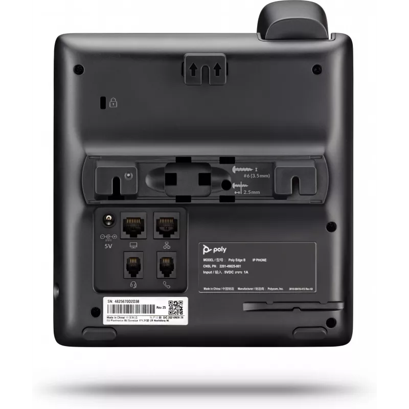 HP Poly Edge B30 telefon IP i PoE-enabled, Telefon IP, Czarny, Przewodowa słuchawka, Biurko/Ściana, 4 linie, LCD