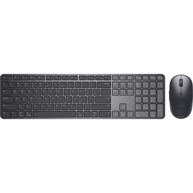 DELL Pro 7 cienki KM726 klawiatura Mysz w zestawie Dom/Biuro RF Wireless + Bluetooth QWERTZ niemiecki Czarny