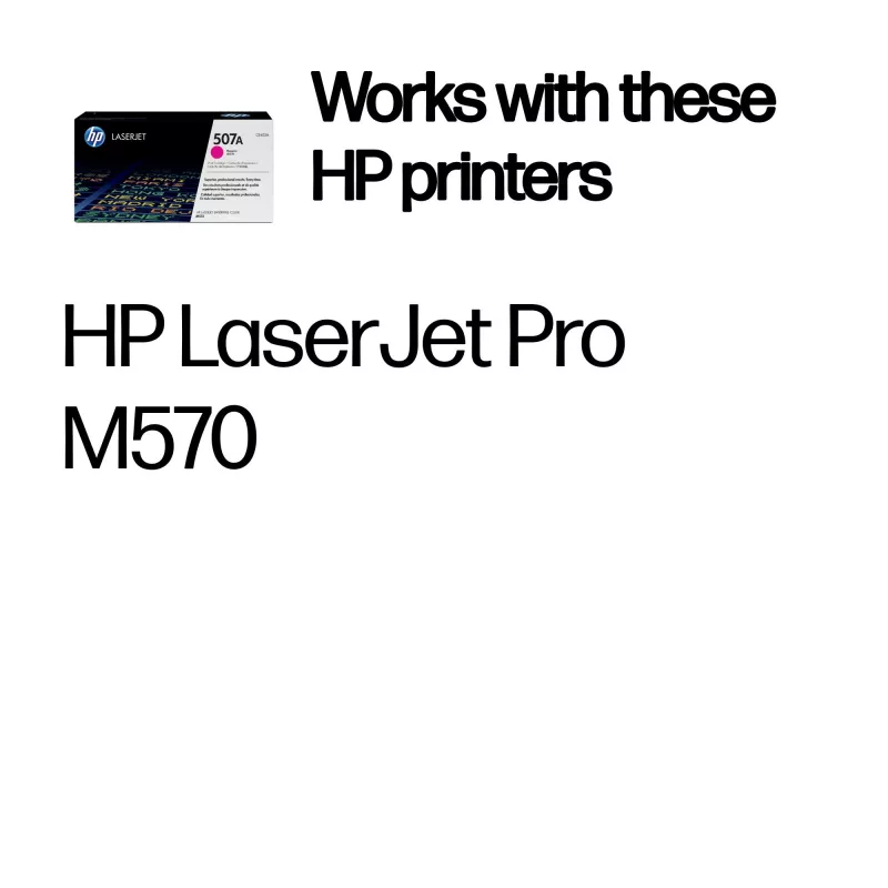 Oryginalna magenta kaseta z tonerem HP 507A LaserJet