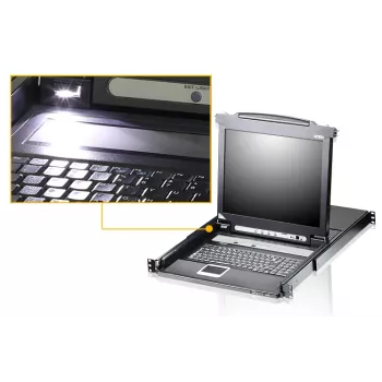 ATEN CL5708N konsola rackowa 48,3 cm (19″) Czarna 1U