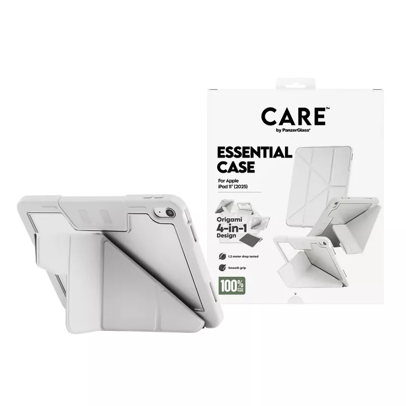 Etui ochronne PanzerGlass CARE Essential do iPada 11 cali (2025–2026) w kolorze Light Gray, model CR43626