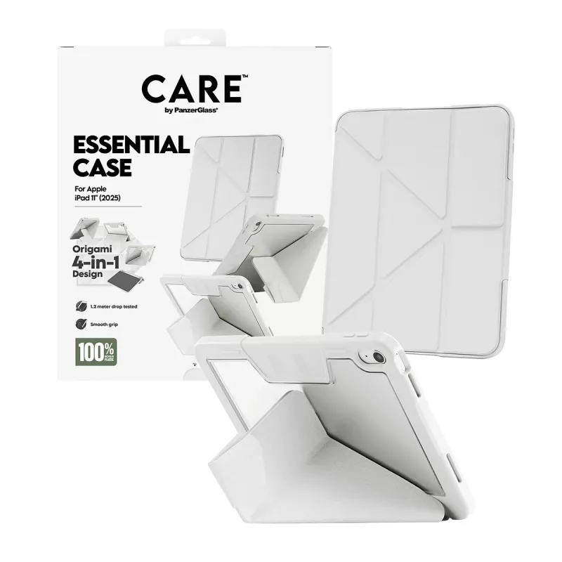 Etui ochronne PanzerGlass CARE Essential do iPada 11 cali (2025–2026) w kolorze Light Gray, model CR43626