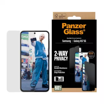 PanzerGlass Privacy Ochrona ekranu UWF - Clear - Samsung Galaxy A57 5G przezroczysta folia ochronna na ekran