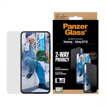 Ochrona ekranu PanzerGlass Privacy dla Samsung Galaxy A37 Ultra-WideFit PG90806, filtr prywatyzujący