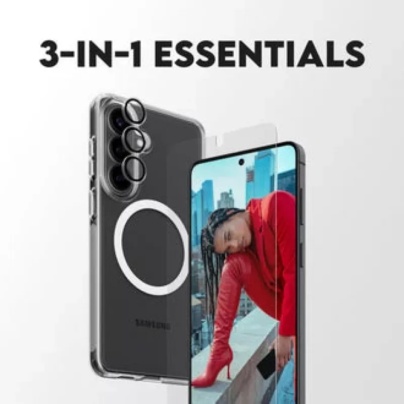 Szkło ochronne PanzerGlass CARE 3-in-1 do Samsung Galaxy S Plus 2026 — zestaw PanzerGlass CARE