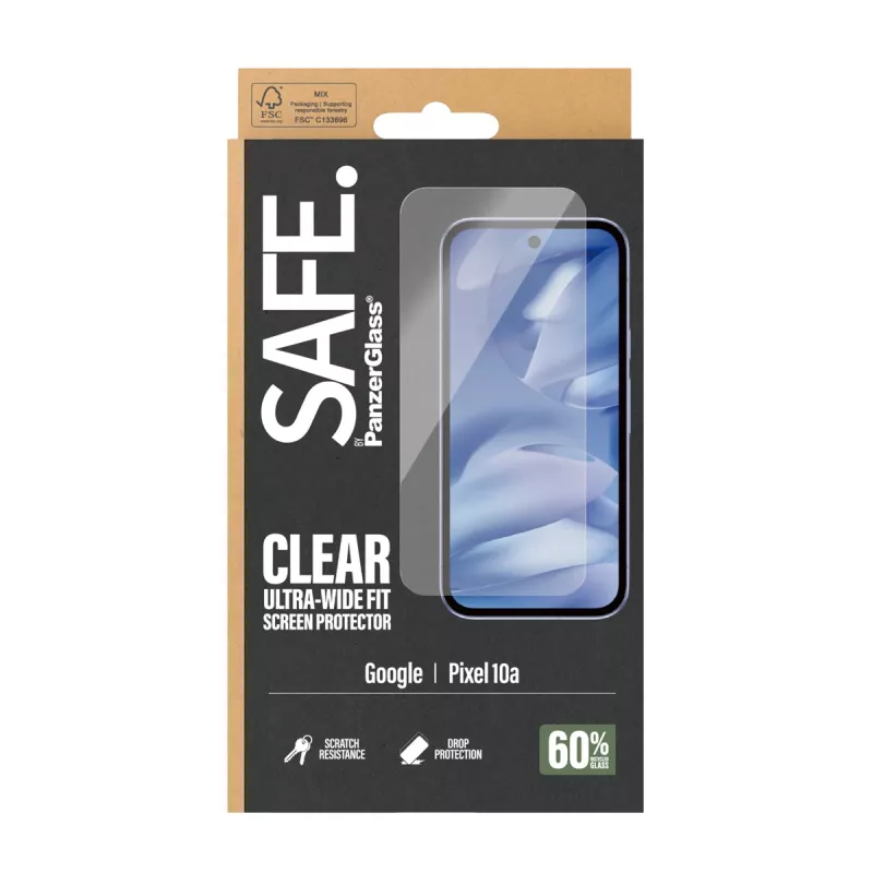 PanzerGlass SAFE. by ® Ochrona ekranu Google Pixel 10a 5G | Ultra-Wide Fit