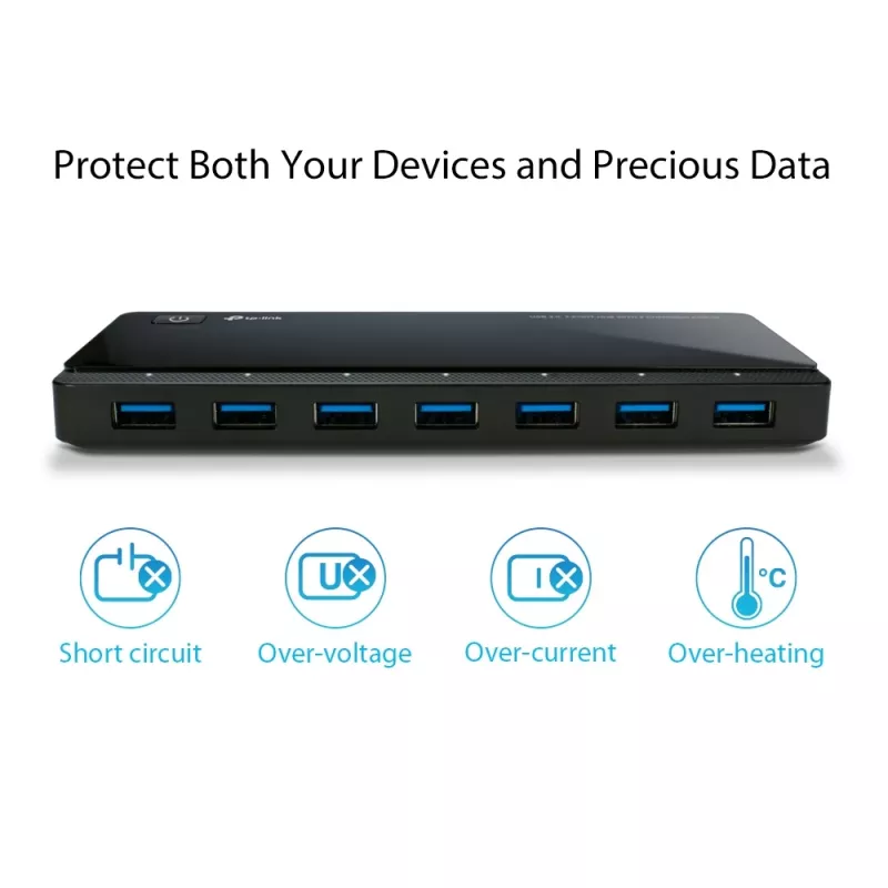 TP-Link UH720 USB 3.2 Gen 1 (3.1 Gen 1) Micro-B 5000 Mbit/s czarny