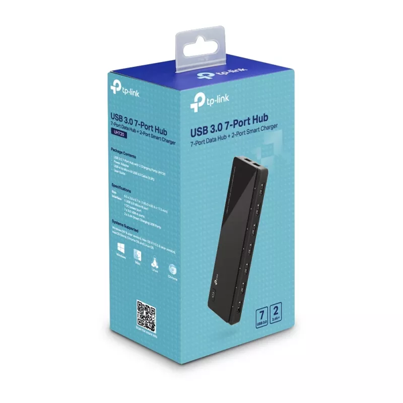 TP-Link UH720 USB 3.2 Gen 1 (3.1 Gen 1) Micro-B 5000 Mbit/s czarny