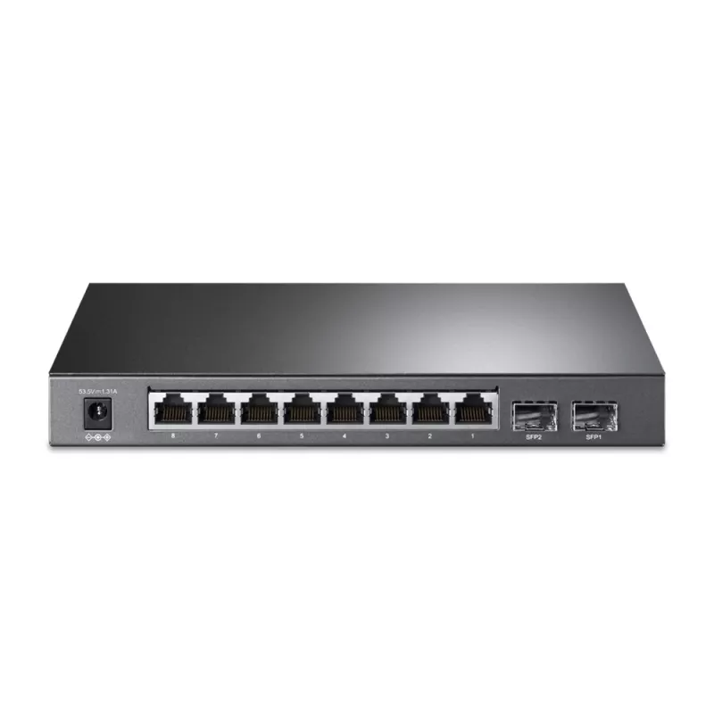 TP-Link JetStream 8-portowy gigabitowy inteligentny przełącznik PoE+ z 2 gniazdami SFP