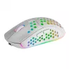 Mars Gaming MMW3W, Bezprzewodowa mysz gamingowa, RGB Flow, Ultralekka 79 g, 3200 DPI, Biała
