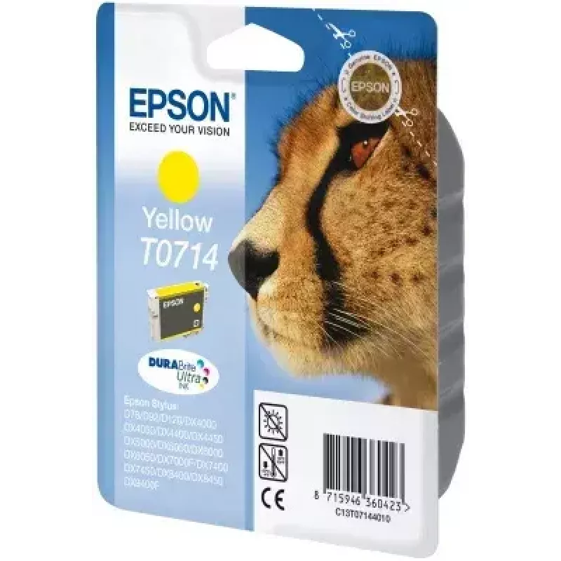 Epson Cheetah Singlepack żółty T0714 DURABrite Ultra Ink