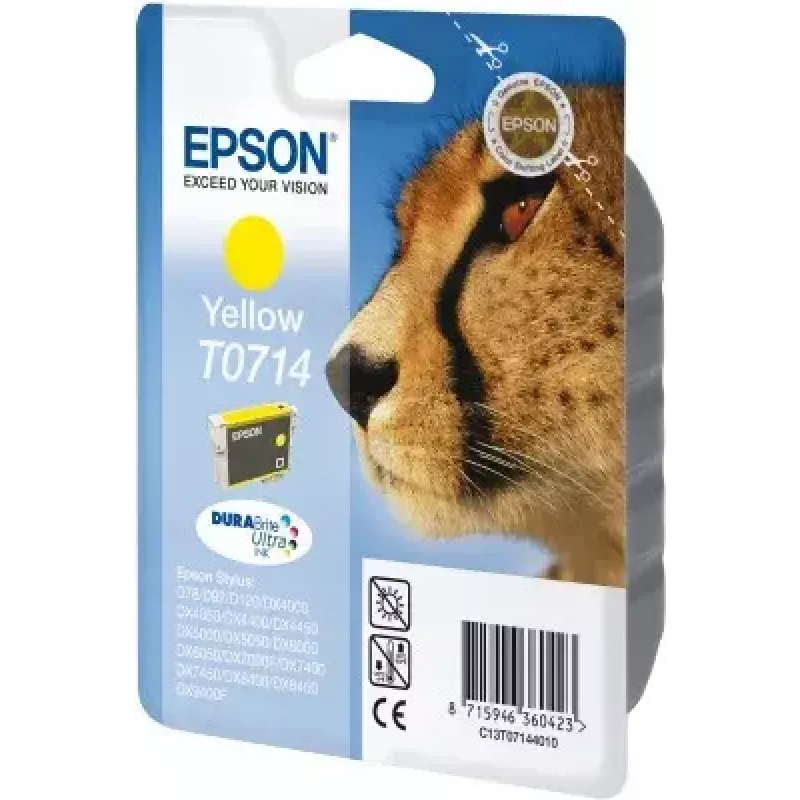 Epson Cheetah Singlepack żółty T0714 DURABrite Ultra Ink