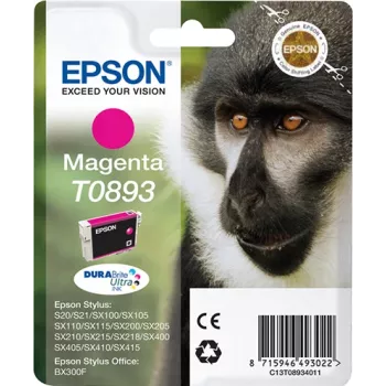 Epson Monkey Singlepack magenta T0893 atrament DURABrite Ultra, magenta, atrament pigmentowy, 3,5 ml, 1 szt.