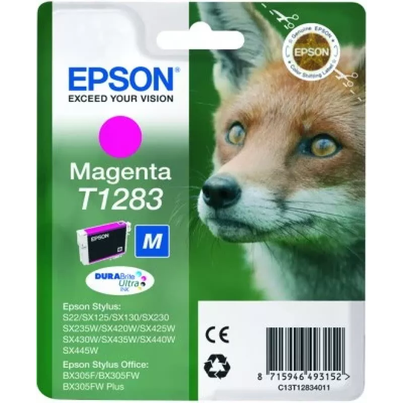 Epson Fox Singlepack magenta T1283 DURABrite Ultra, magenta, tusz pigmentowy, 1 szt.