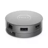 DELL Pro 7-w-1 podróżny hub USB-C - DA310, przewodowy, USB 3.2 Gen 2 (3.1 Gen 2) Type-C, 10,100,1000 Mbit/s, srebrny, 3840 x 2160 pikseli, 1920 x 1080 pikseli
