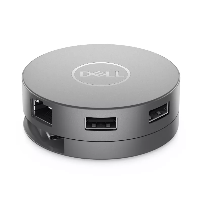 DELL Pro 7-w-1 podróżny hub USB-C - DA310, przewodowy, USB 3.2 Gen 2 (3.1 Gen 2) Type-C, 10,100,1000 Mbit/s, srebrny, 3840 x 2160 pikseli, 1920 x 1080 pikseli