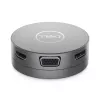 DELL Pro 7-w-1 podróżny hub USB-C - DA310, przewodowy, USB 3.2 Gen 2 (3.1 Gen 2) Type-C, 10,100,1000 Mbit/s, srebrny, 3840 x 2160 pikseli, 1920 x 1080 pikseli
