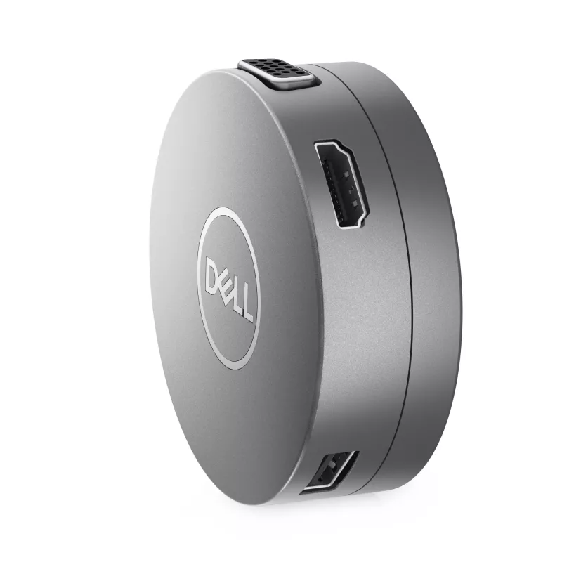 DELL Pro 7-w-1 podróżny hub USB-C - DA310, przewodowy, USB 3.2 Gen 2 (3.1 Gen 2) Type-C, 10,100,1000 Mbit/s, srebrny, 3840 x 2160 pikseli, 1920 x 1080 pikseli