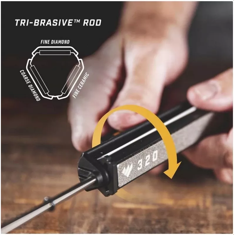 Ostrzałka do noży Work Sharp Professional Precision Adjust 09DX068 — przeciągana, regulowany kąt, czarna, obudowa nylonowa