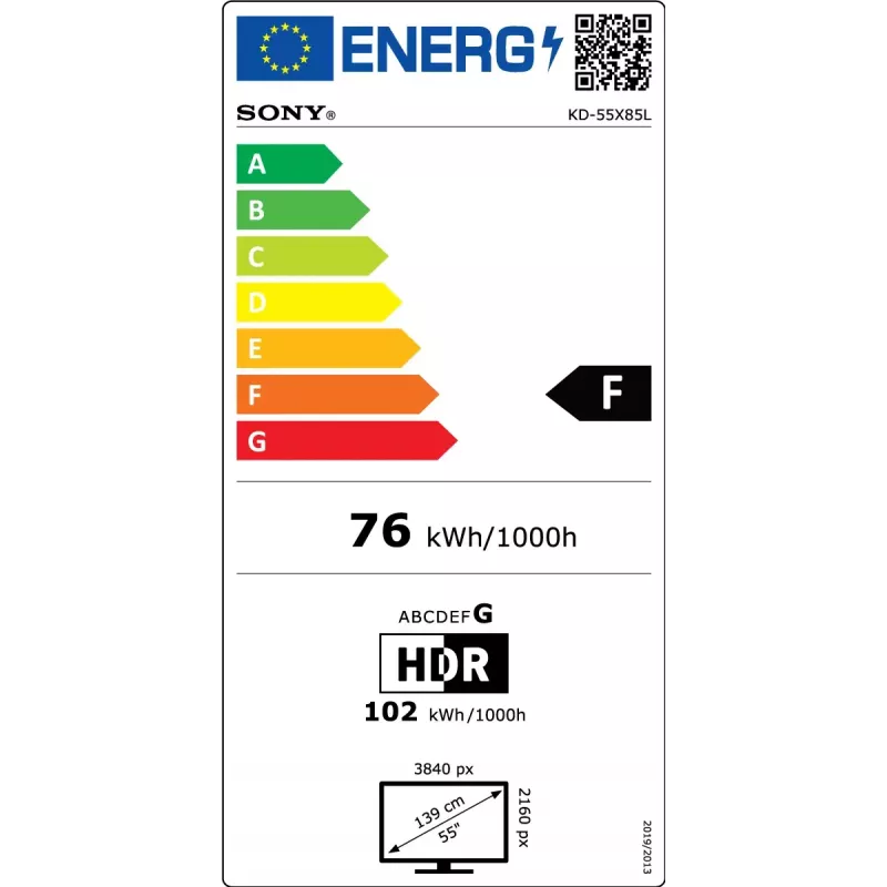 Sony TV KD55X85L 55-calowy telewizor LCD 4K UHD