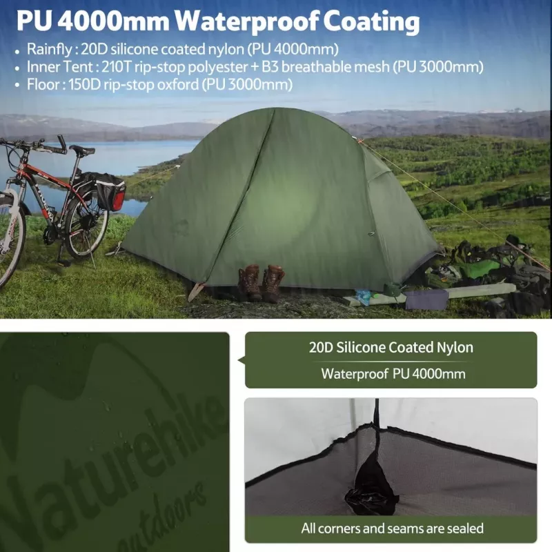 Cycling ultralight tent 1 nh18a095-d-forest zielony NATUREHIKE