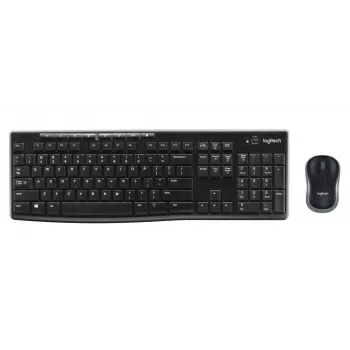 Logitech MK270 – Standardowy – Bezprzewodowy – RF Bezprzewodowy – Czarny – W zestawie mysz