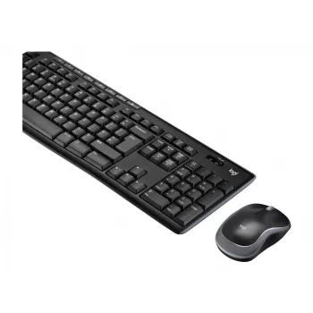 Logitech MK270 – Standardowy – Bezprzewodowy – RF Bezprzewodowy – Czarny – W zestawie mysz