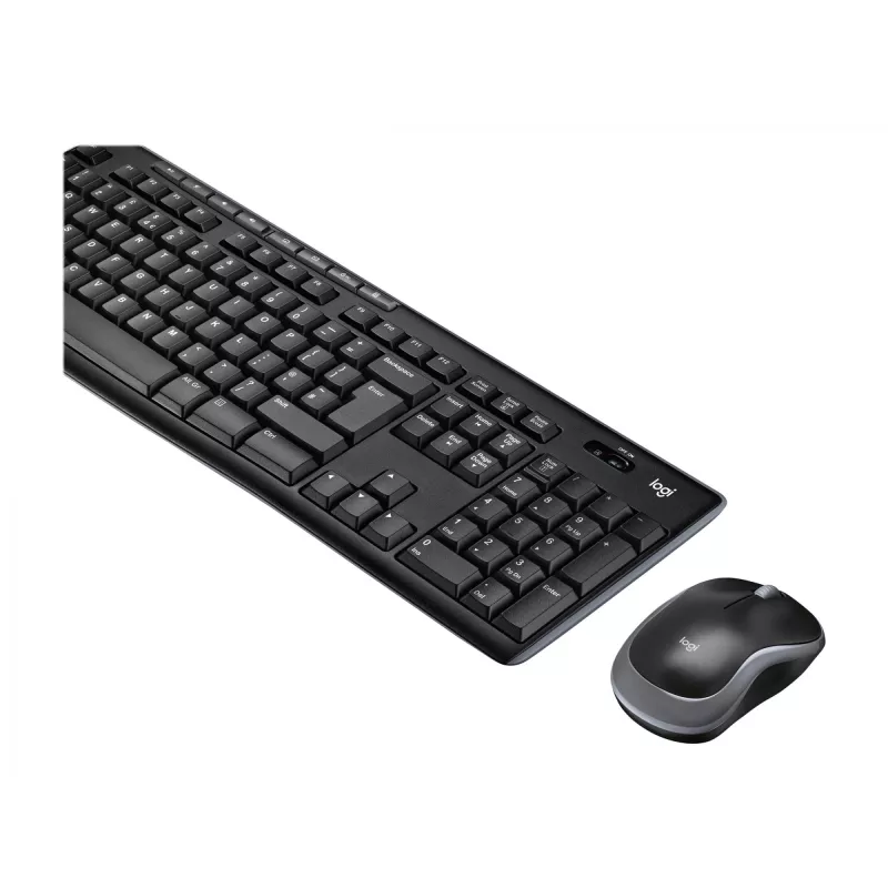 Logitech MK270 – Standardowy – Bezprzewodowy – RF Bezprzewodowy – Czarny – W zestawie mysz