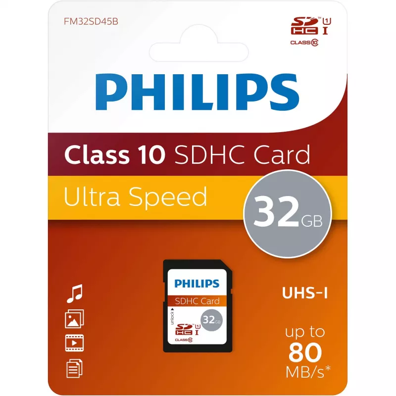 Pamięć flash Philips 32GB UHS-I FM32SD45B/10