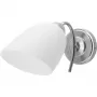 Kinkiet ActiveJet NIKITA nikiel E27 jednopunktowy, okrągły metalowy klosz, IP20, 220–240 V, maks. 60 W