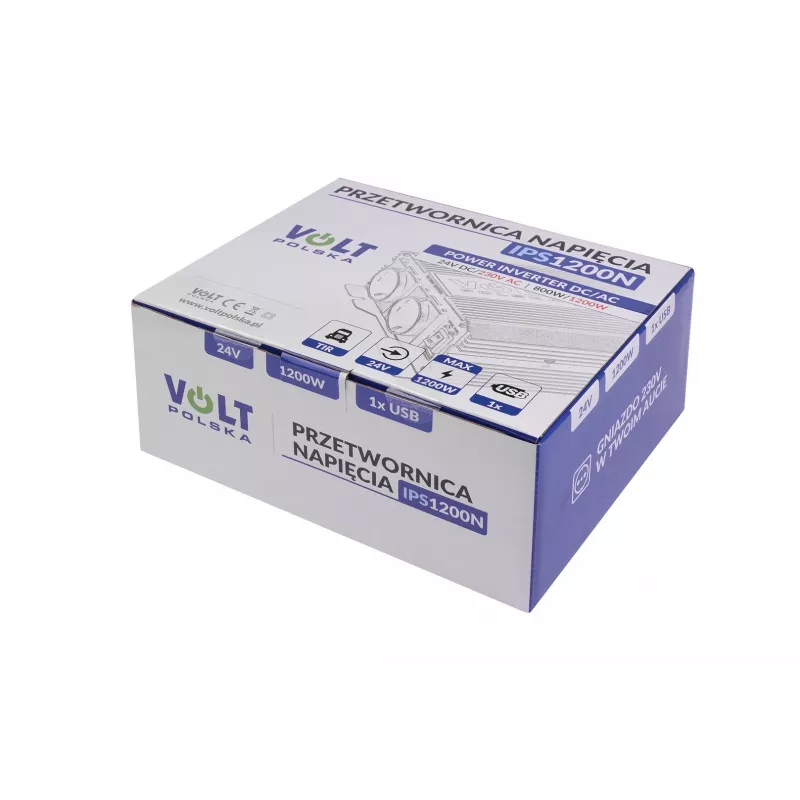Przetwornica napięcia Volt 800/1200W 24V na 230V model 20039