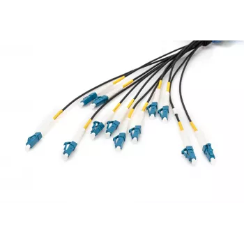 Digitus Pre-assembled Fiberglass Universal Breakout kabel Single Mode OS2 12 Fibers LC/UPC 100m