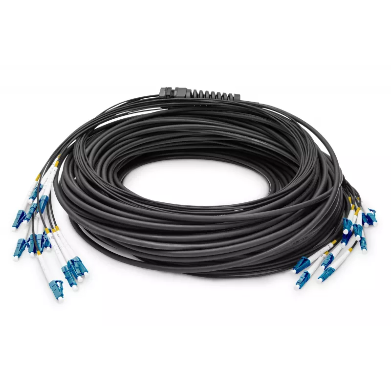 Digitus Pre-assembled Fiberglass Universal Breakout kabel Single Mode OS2 12 Fibers LC/UPC 100m