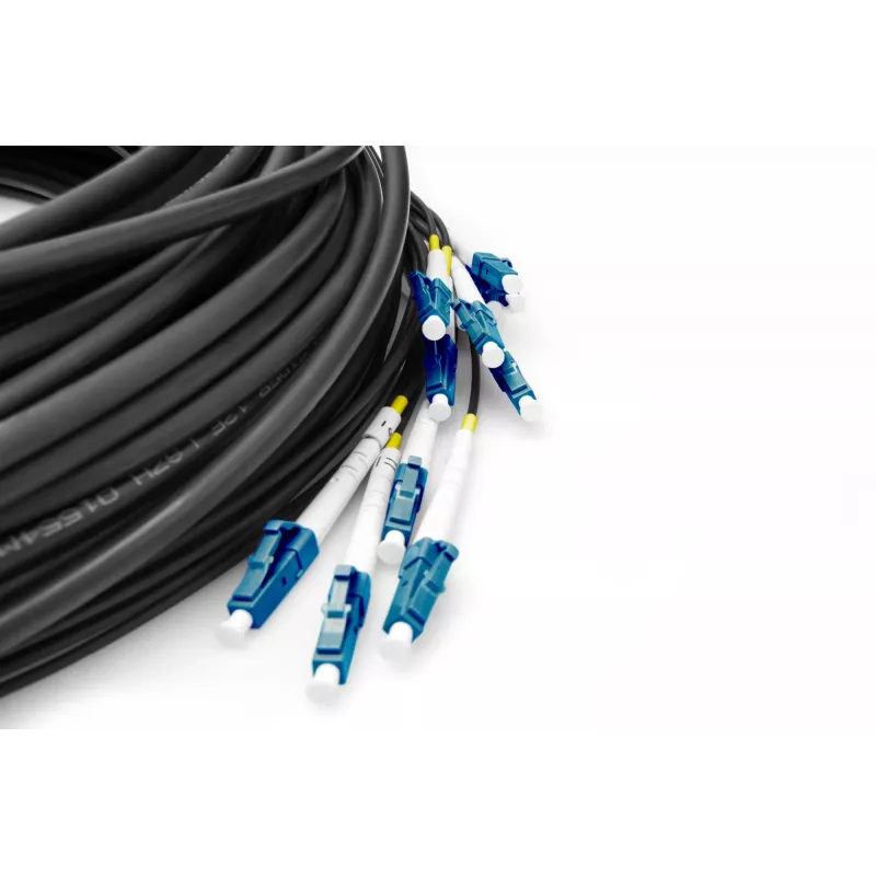 Digitus Pre-assembled Fiberglass Universal Breakout kabel Single Mode OS2 12 Fibers LC/UPC 100m
