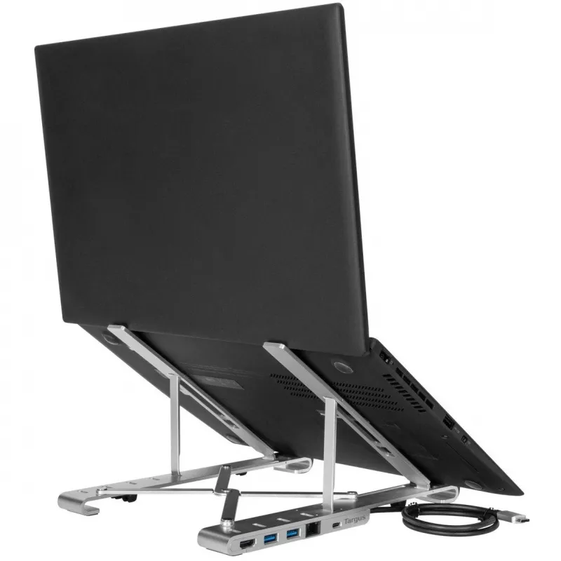 Przenośna podstawka ze zintegrowanym dokiem Stacja dokująca + uchwyt na notebooka USB-C 3.2 Gen 1 Thunderbolt 3